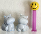 Blue Hippo Salt   Pepper Shakers Vintage Josef Originals Htf House Hippos Korea