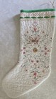 Upcycled Quilt Handmade 17 5 l Christmas Stocking Shabby Chic Deco Both Sides  9