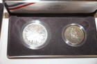 1989-s U s  Silver Proof Congressional 2-coin Set W  Coa  Case   Box