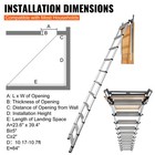 Uimoso Telescoping Aluminum Attic Ladder  350 Lbs Capacity  39 37 X 23 6 Inches