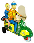 1950s Technofix 282 Tin Friction Scooter Motorcycle Vespa Germany W  Box