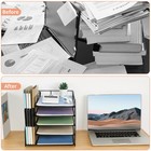 Desk Organizers And   5-tier Letter Tray Organizer With File Holder  Desktop