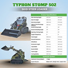 Typhon Stomp 502 1958lbs Mini Skid Steer Loader 22 1hp Honda Gas Engine 3 Pump