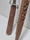 Vintage Thai Dha Sword Hand Carved Wood Scabbard Machete Burmese