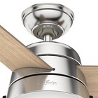 Hunter Fan 52 Inch Brushed Nickel Indoor Ceiling Fan With Light And Pull Chain