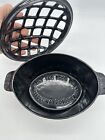 Vintage Wood Stove Steamer Cast Iron Fireplace Humidifer Indoor Lattice Lid 