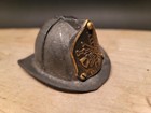 Antique Vintage Style Miniature Cast Iron Fireman Helmet Bottle Opener