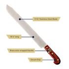 18 5 In  Machete Knife And Sheath