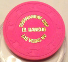  el Rancho  Casino   Las Vegas -  pink  Tournament Chip 1980s