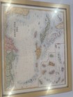 A    J  Macpherson Antique Framed Atlas Map Of The West Indies Cuba Jamaica
