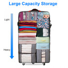 1200d 32  Expandable Rolling Duffle Bag Foldable Wheeled Luggage Bag
