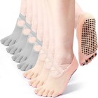 7 Pairs Soft Fabric Full Toe Non-slip Yoga Socks - Ideal For Active Women