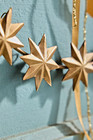 Anthropologie Celestial Starry Circlet Iron Wreath Christmas Gold Gilded Star