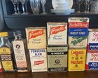 Lot Of 15 Vintage Spice Tins boxes And Bottles - Several Full - Nice Mix 
