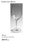 Riedel Wine Cabernet Glasses Lead Free Crystal 9 1 4  22 Oz 6 Set  Vtg