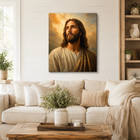 Jesus Portrait Canvas Wall Art Christian Home Decor Sacred Heart Spiritual Gift