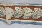 Antique 19thc Wallpaper 5x72 Border One Piece Blue Brown Original Rare