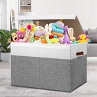 Large Toy Storage Box With Lid  Sturdy Toys Storage Chest Bin Organizer Basket