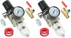 Air Compressor Filter Regulator Combo  1 4  Water Oil Separator  Pressure Gauge 