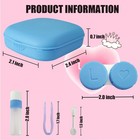 4 Pack Colorful Contact Lens Case Kit With Mirror Durable  Compact  Portable Soa