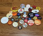 Lot Of 35 Assorted 4    And Smaller Vintage Pinback Pin Buttons Hard Rock  Ghost B