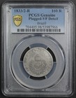 1833 2 R Pedro Ii Brazil Silver 160 Reis Overdate Pcgs Vf Detail - Plugged