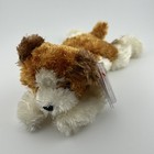 Ty Beanie Baby Sampson The Dog Brown White Fuzzy Plush Dob Dec 29 2001