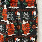 Peanuts Snoopy Pajama Pants Unisex Xs Black Red Christmas Sleep Lounge Pants New
