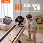 9 Foot Shuffleboard Table 2-in-1 Game Table Scratch-resistant Playfield Puck Wax