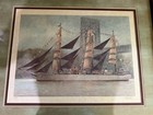 John Kelly Signed Lithograph The Tall Ships Framed Vintage Print Ap Coa  15 500