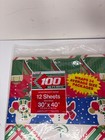 Cleo Wrapping Paper Vintage Christmas 12 Sheets 100 Sq Ft Santa Sleigh Snowman