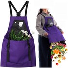 2x Garden Apron Adjustable Pockets Strap Dustproof Split Leg For Planting Farmer