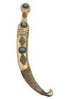 Vintage Ornate Silver Dagger Khanjar Jambiya Knife And Sheath Middle East