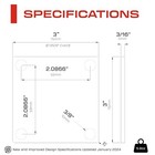 3x3  Weldable Square Steel Metal Base Plate  4mm Thick  3 16  - Heavy Duty 10 Pk