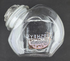 Nice  Vintage Hershey   s Chocolate Tilted Glass Candy Cookie Jar Free Shipping 
