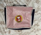 Vtg 1965 Peanuts  Snoopy Woodstock Vinyl Canvas Tote Lunch Bag