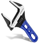 Workpro 6-inch Stubby Adjustable Wrench Extra Wide Jaw Opening Wrench Metric sae