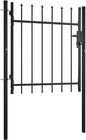 Steel Door Fence Gate With Spear Top  Rust-resistant  Easy Installation With Qui