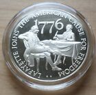 Marquis De Lafayette Joins The American Revolution Sterling Silver Coin Medal