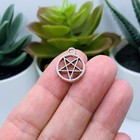 Small Silver Pentagram Charms  17x14mm - Us Seller