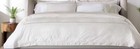 Luxury Embroidered T-1000 Sateen Duvet Cover 100  Cotton  King  Cal  King  Taupe