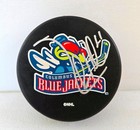 Espen Knutsen  21 Signed Autographed Hockey Puck With Coa  Columbus Blue Jackets