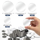 250 Pieces Small Circle Craft Mirror Mini Round Glass Crafts Mosaic Tiles