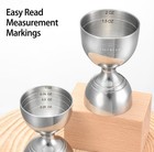 Plat Star Cocktail Measuring Jigger  Shot Measure Dia 2inch X 3 4inch  Silver 