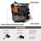 For Chevy Silverado 1500 2022-2025 Black Halogen Headlights Left   Right W  Bulb