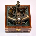 Marine Collectible Brass Working Vintage German Nautical Sextant With Wooden Box