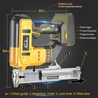 18ga Cordless Brad Nailer For Dewalt 20v Battery  2 In1 Electric Nail staple Gun