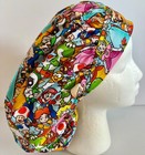 Mario Game Print Size Large Medical Bouffant Scrub Cap Surgery Hat