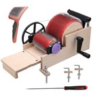 Fibre Blending Drum Carder Wooden Frame Hand Carding Tool Diy Pet Fur Recycling