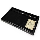 Vtg Japanese Obiage-obijime Set Black Silk Formal Kimono Accessories Lacquer Box